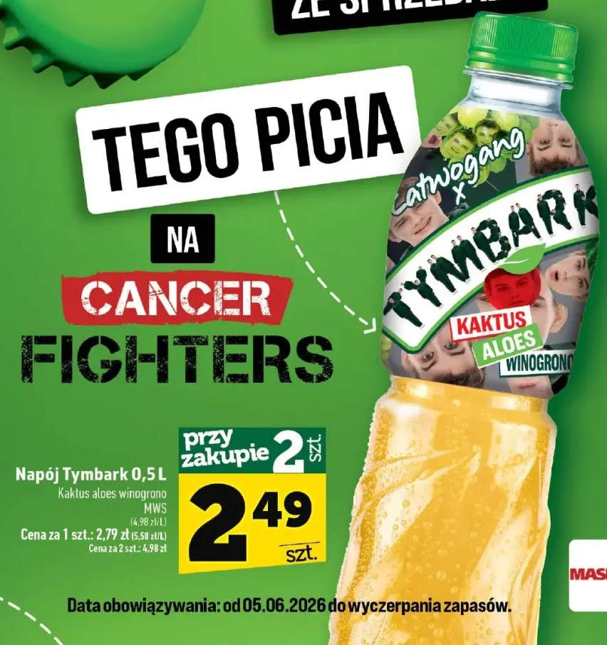 Napój Tymbark Kaktus aloes winogrono