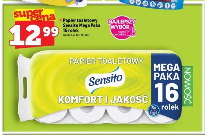 Papier toaletowy Sensito Mega Paka