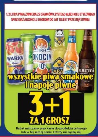 Piwa smakowe i napoje piwne +5 wariantów