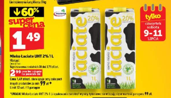 Mleko Łaciate UHT 2%
