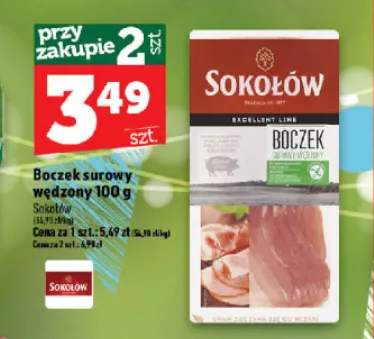 Boczek surowy wędzony Sokołów