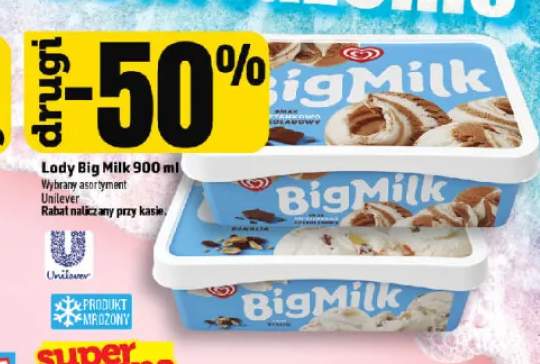 Lody Big Milk śmietankowo-czekoladowe +1 wariant