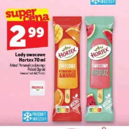Lody owocowe Hortex arbuz +1 wariant
