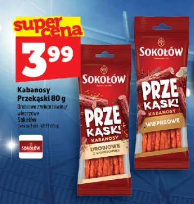 Kabanosy Przekąski wieprzowe Sokołów +1 wariant