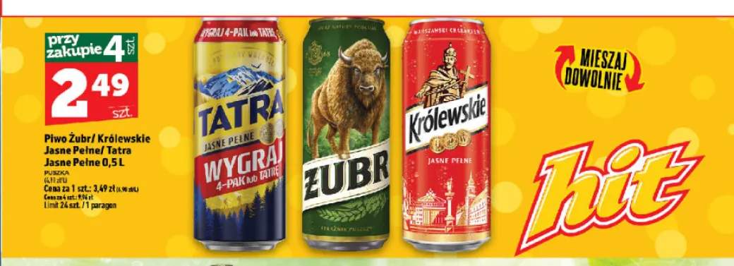 Piwo Żubr +2 warianty
