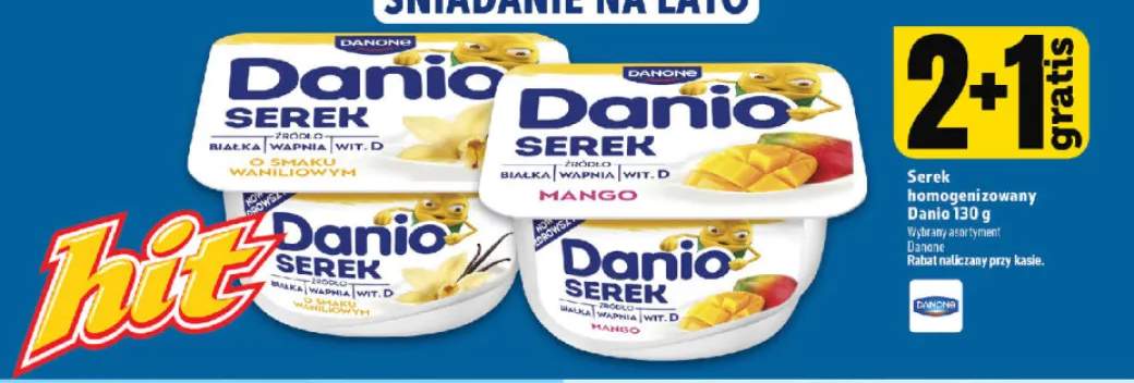 Serek homogenizowany Danio o smaku waniliowym +1 wariant