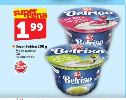Deser ryżowy Belriso malina Zott +1 wariant