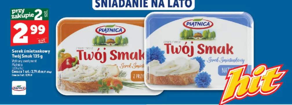Serek śmietankowy Twój Smak Piątnica +2 warianty