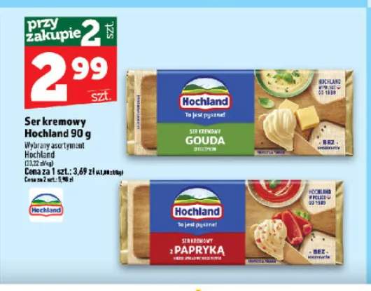 Ser kremowy Gouda Hochland +2 warianty