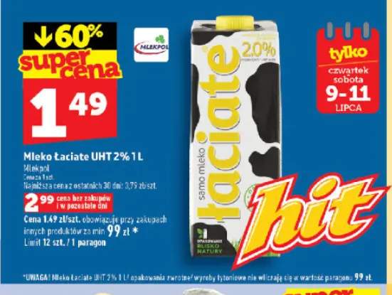 Mleko Łaciate UHT 2% 1 l