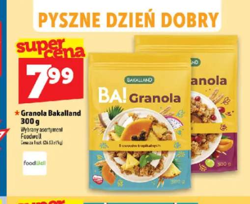 Granola 5 owoców tropikalnych Bakalland BA! +1 wariant
