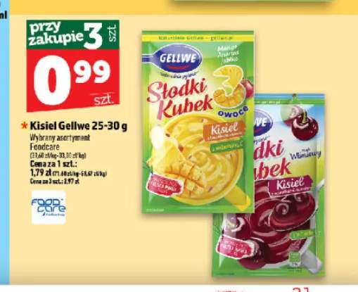 Kisiel Gellwe Słodki Kubek mango ananas jabłko +2 warianty