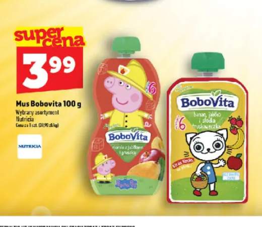 Mus BoboVita morele z jabłkiem i gruszką +1 wariant