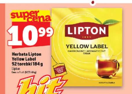 Herbata czarna Lipton Yellow Label