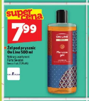 Żel pod prysznic On Line Senses Moroccan Gold