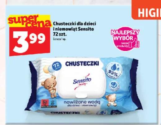 Chusteczki dla dzieci i niemowląt Sensito