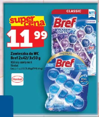 Zawieszka do WC Bref Brilliant Gel 2-pak 42 g +1 wariant