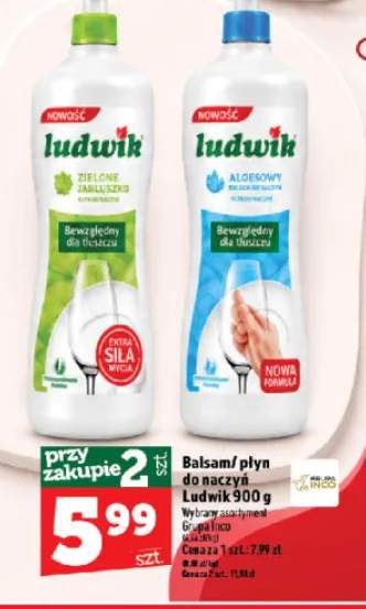 Płyn do naczyń Ludwik Zielone Jabłuszko +1 wariant
