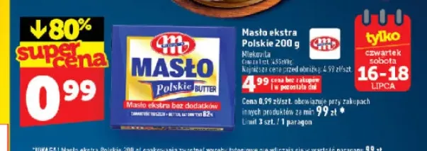 Masło ekstra Polskie Mlekovita