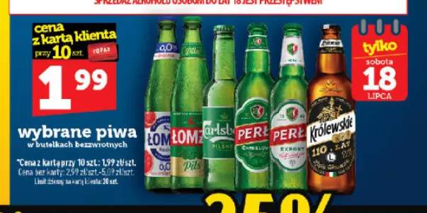Piwa w butelkach bezzwrotnych +5 wariantów
