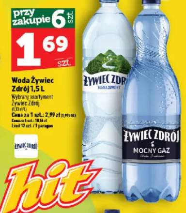 Woda Żywiec Zdrój Mocny Gaz