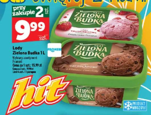 Lody truskawkowe Zielona Budka +1 wariant