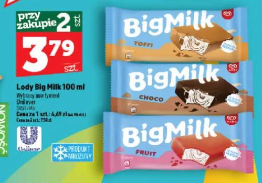 Lody Big Milk Toffi +2 warianty
