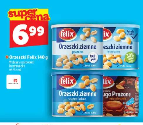 Orzeszki ziemne Felix prażone bez soli +2 warianty