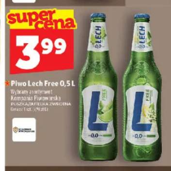 Piwo bezalkoholowe Lech Free Limonka z Miętą +1 wariant
