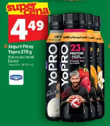 Jogurt pitny Yopro o smaku truskawkowo-malinowym Danone +2 warianty