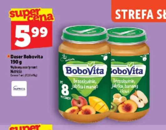 Deser BoboVita brzoskwinie jabłka i mango +1 wariant