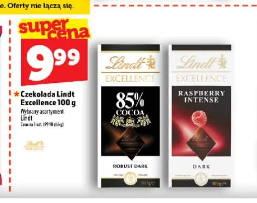 Czekolada Lindt Excellence Robust Dark 85% Cocoa +1 wariant