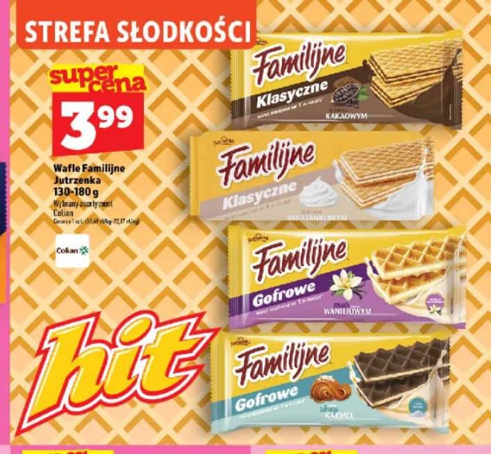 Wafle Familijne Klasyczne o smaku kakaowym +3 warianty