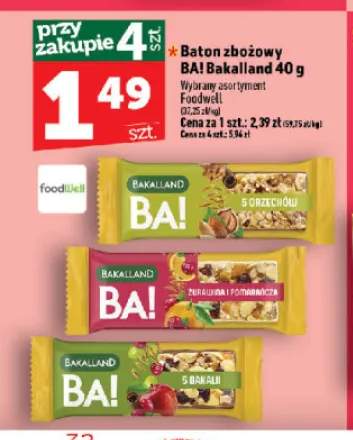 Baton zbożowy BA! 5 orzechów Bakalland +2 warianty