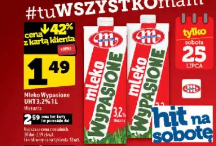 Mleko Wypasione UHT 3,2% Mlekovita
