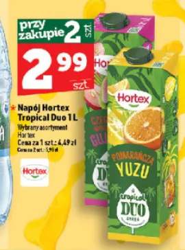 Napój Hortex Czerwona Pomarańcza 1 l +2 warianty