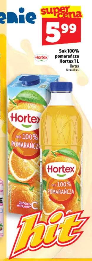 Sok 100% pomarańcza Hortex 1 l