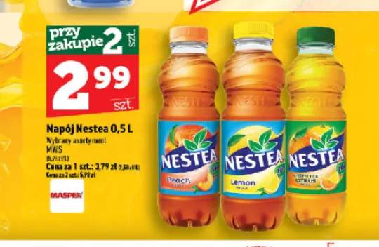 Napój Nestea Peach 500 ml +2 warianty
