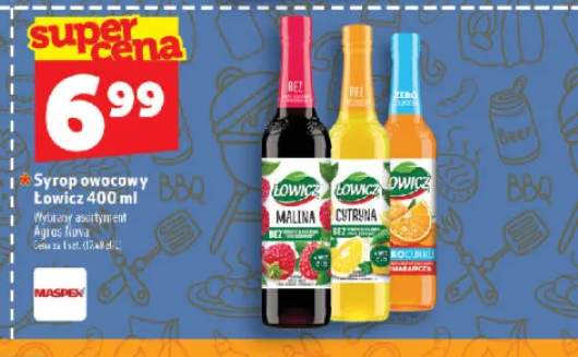 Syrop owocowy Łowicz Malina +2 warianty