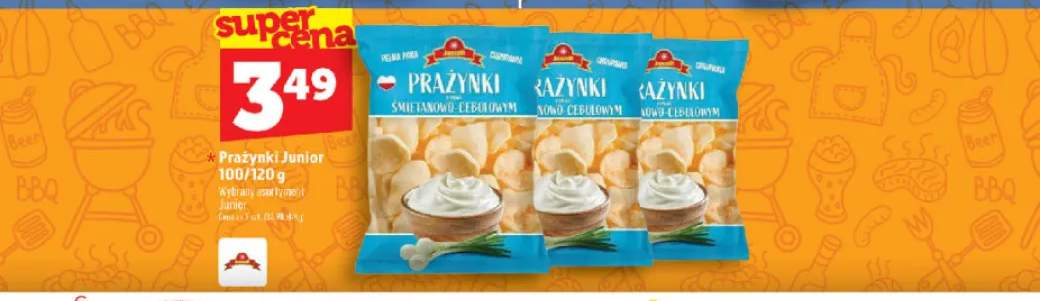 Prażynki Junior o smaku śmietankowo-cebulowym +2 warianty