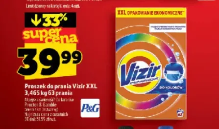 Proszek do prania Vizir XXL Do Kolorów +1 wariant