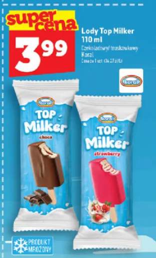 Lody Top Milker truskawkowe Koral
