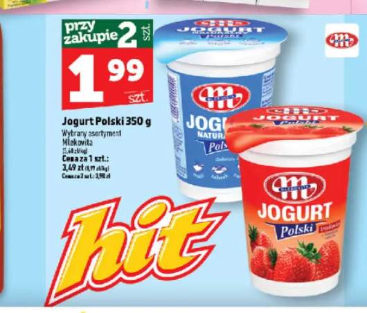 Jogurt naturalny Polski Mlekovita +1 wariant