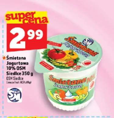 Śmietana jogurtowa 10% OSM Siedlce