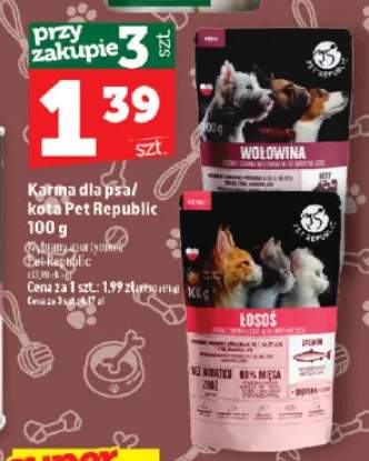 Karma dla kota Pet Republic z łososiem +1 wariant