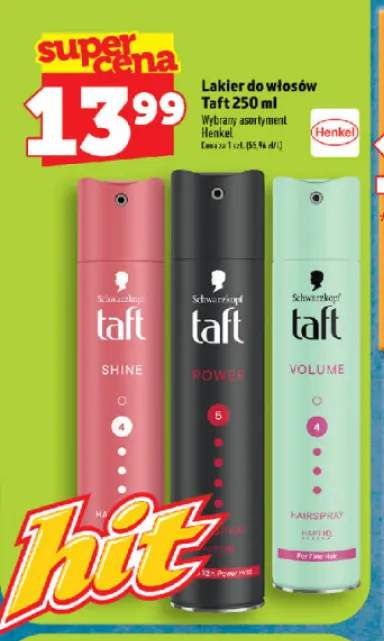 Lakier do włosów Taft Shine +2 warianty