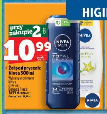 Żel pod prysznic Nivea Men Total Relax +1 wariant