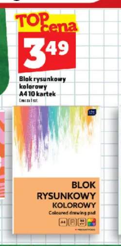 Blok rysunkowy kolorowy A4 Interdruk