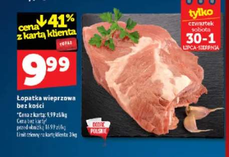 Łopatka wieprzowa bez kości