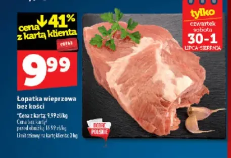 Łopatka wieprzowa bez kości